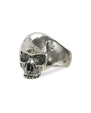 John Varvatos Collection Mens Sterling Silver Skull Statement Ring Product Image