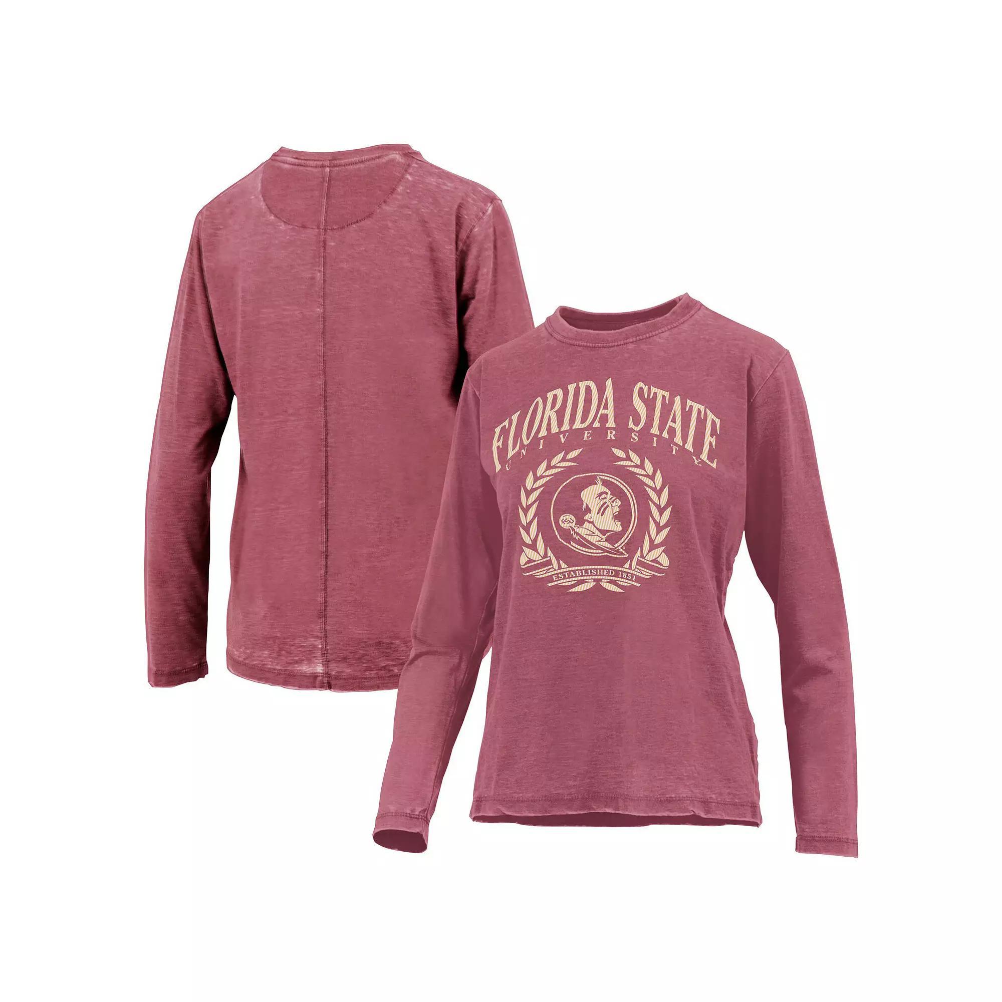 Women's Pressbox Garnet Florida State Seminoles Chandler Olive Leaf Arch Long Sleeve T-Shirt, Size: XL, Red Product Image