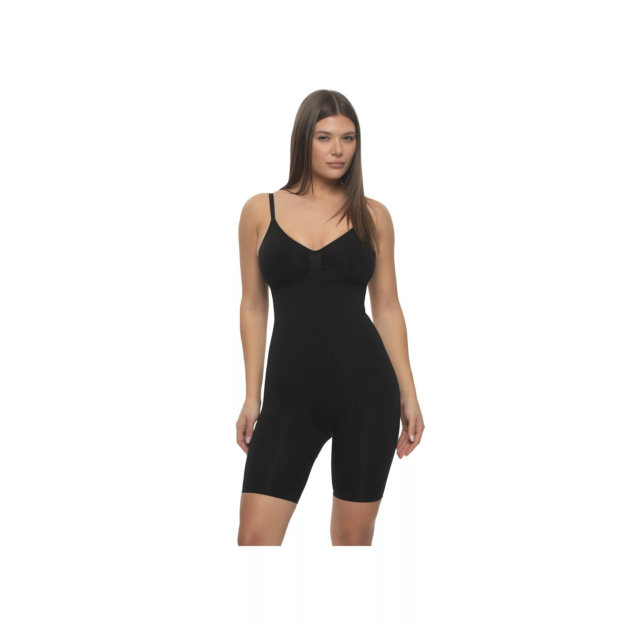 Jezebel Bodycon Seamless Short Bodysuit 380212, Women's, Size: Medium, Black Product Image