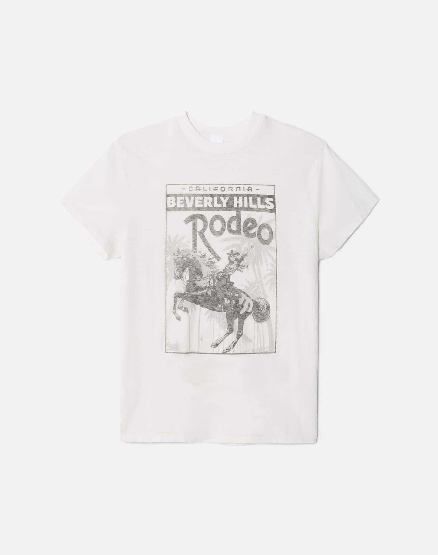 70s Loose "Rodeo Drive" Tee - Vintage White Female Product Image