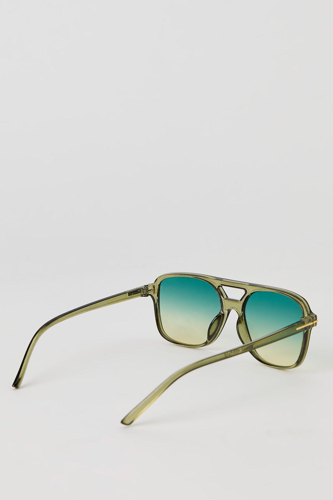Clear Aviator Sunglasses Male Product Image