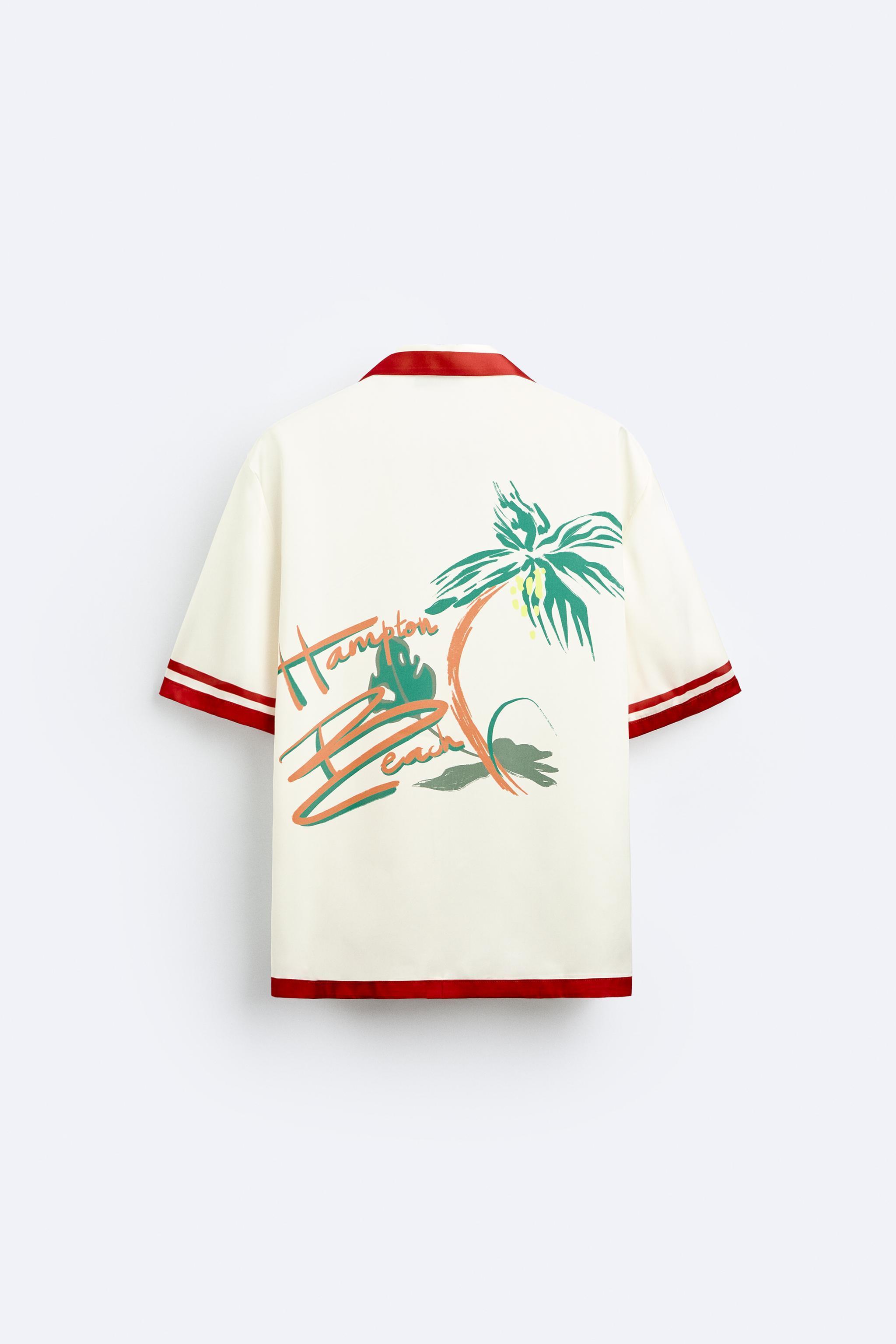 SATIN EFFECT CONTRAST SHIRT Product Image
