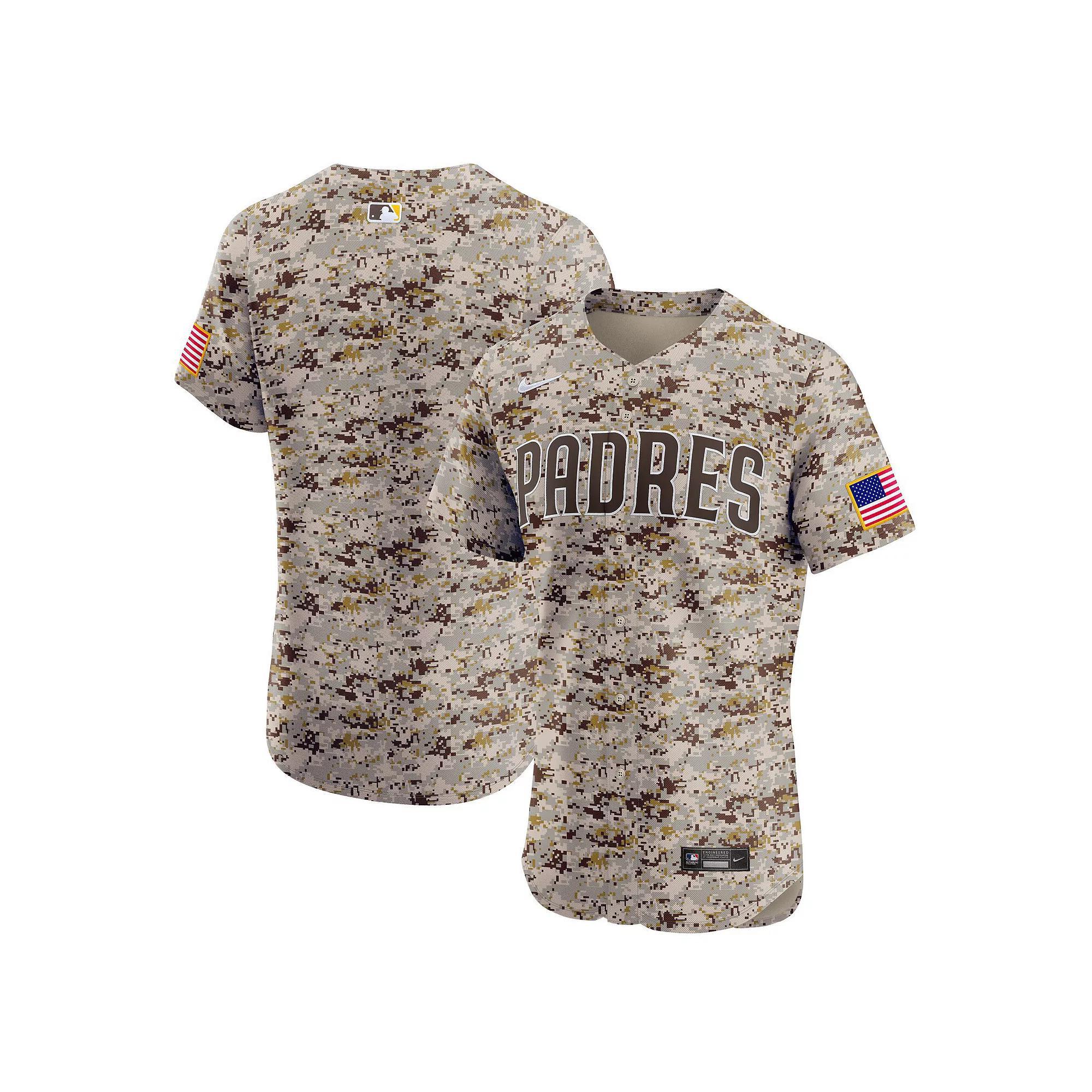 Men's Nike Brown San Diego Padres Alternate Vapor Premier Elite Patch Jersey, Size: 48 Product Image