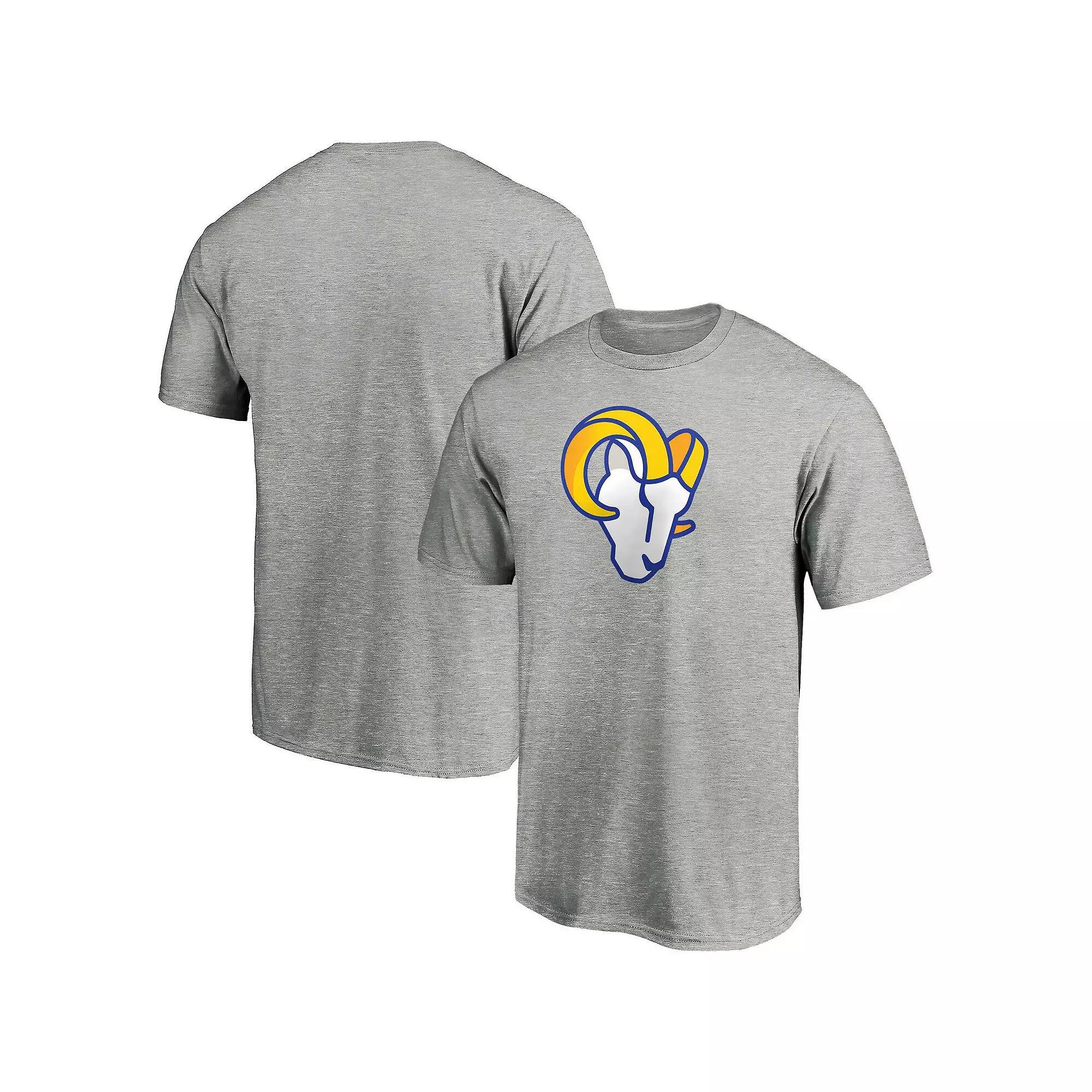 Men's Fanatics Branded Heathered Gray Los Angeles Rams Primary Logo T-Shirt, Size: Small, Grey Product Image