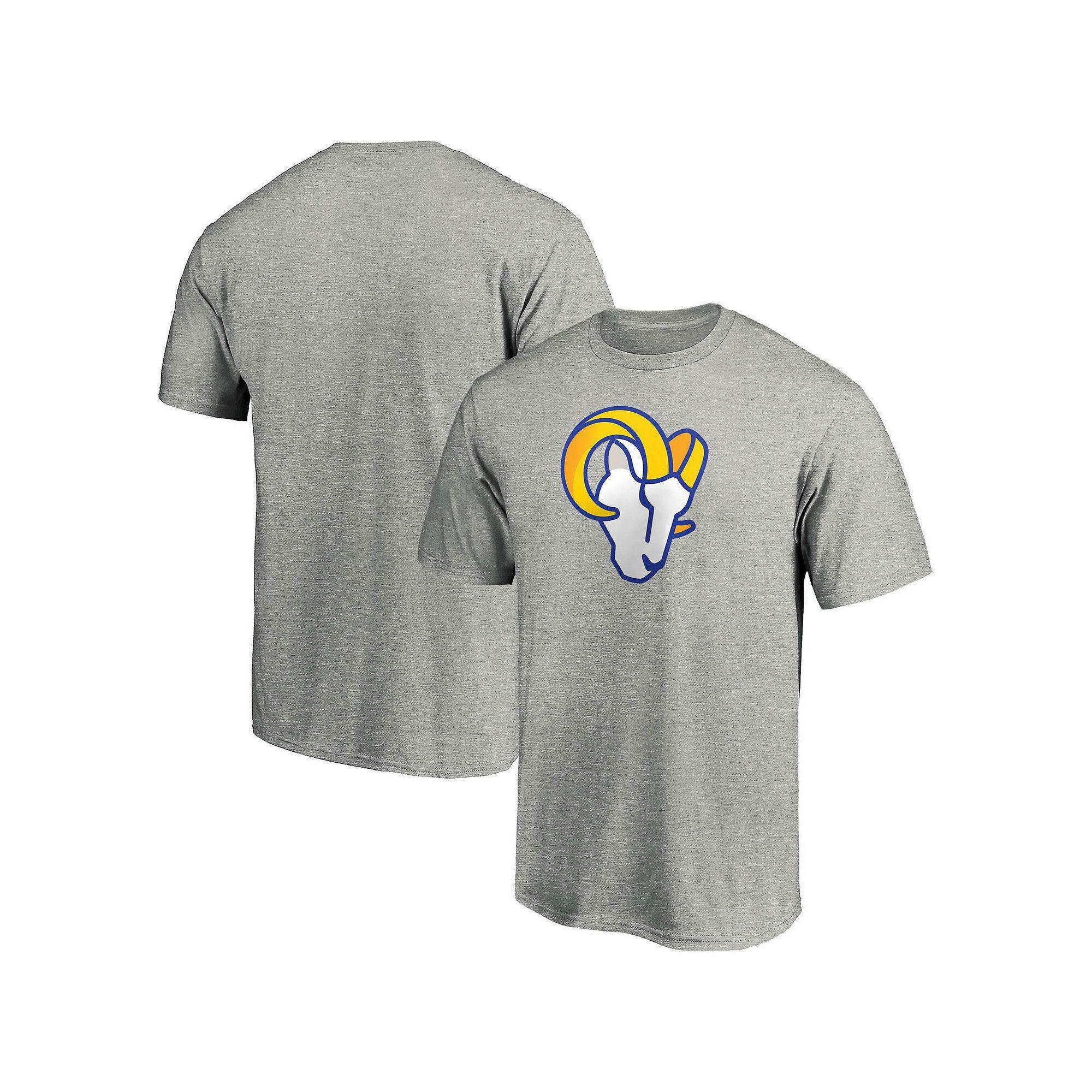 Men's Fanatics Branded Heathered Gray Los Angeles Rams Team Lockup Logo T-Shirt, Size: Medium, Grey Product Image