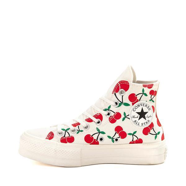 Womens Converse Chuck Taylor All Star Lift High-Top Sneaker - Egret / Cherries Product Image