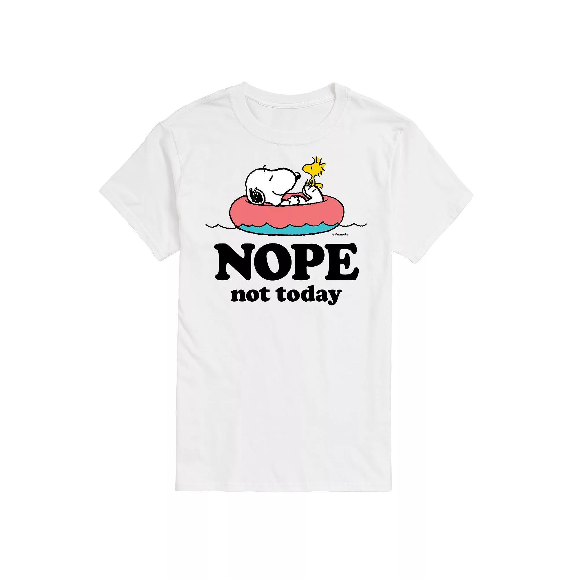 Mens Peanuts Snoopy Nope Not Today Graphic Tee Product Image