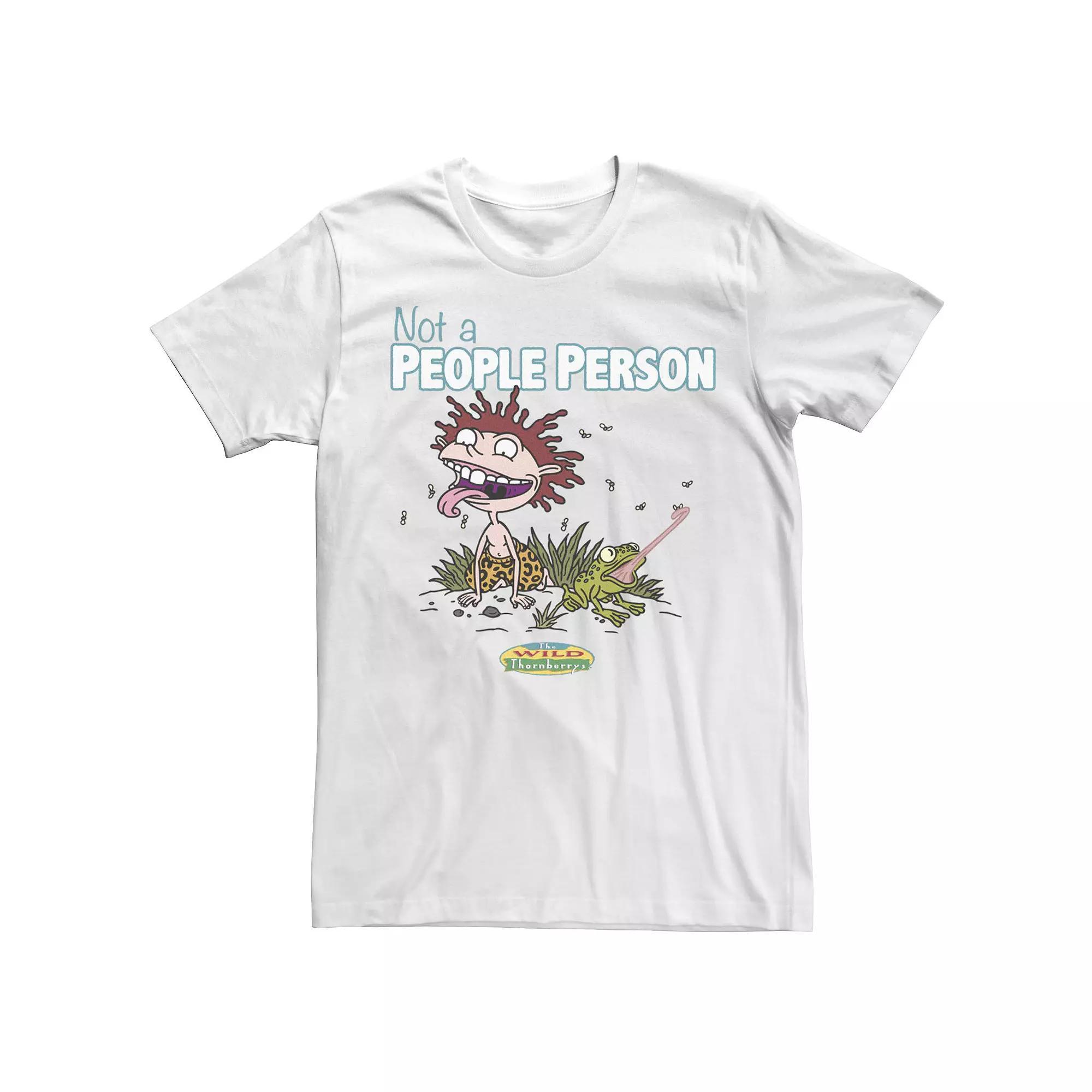Men's Wild Thornberries Donnie Not A People Person Short Sleeve Tee, Size: Small, White Product Image