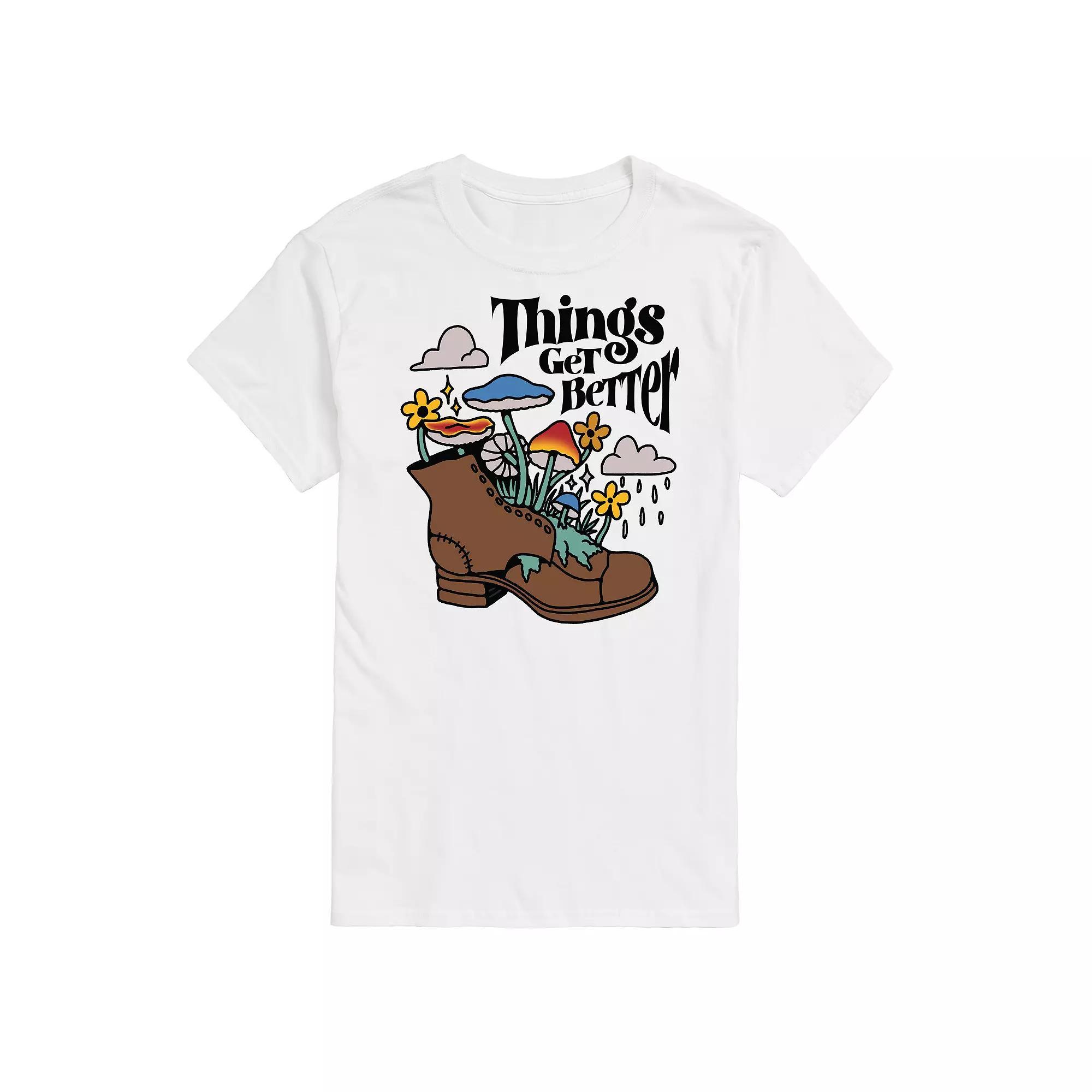 Big & Tall Things Get Better Tee, Mens Product Image