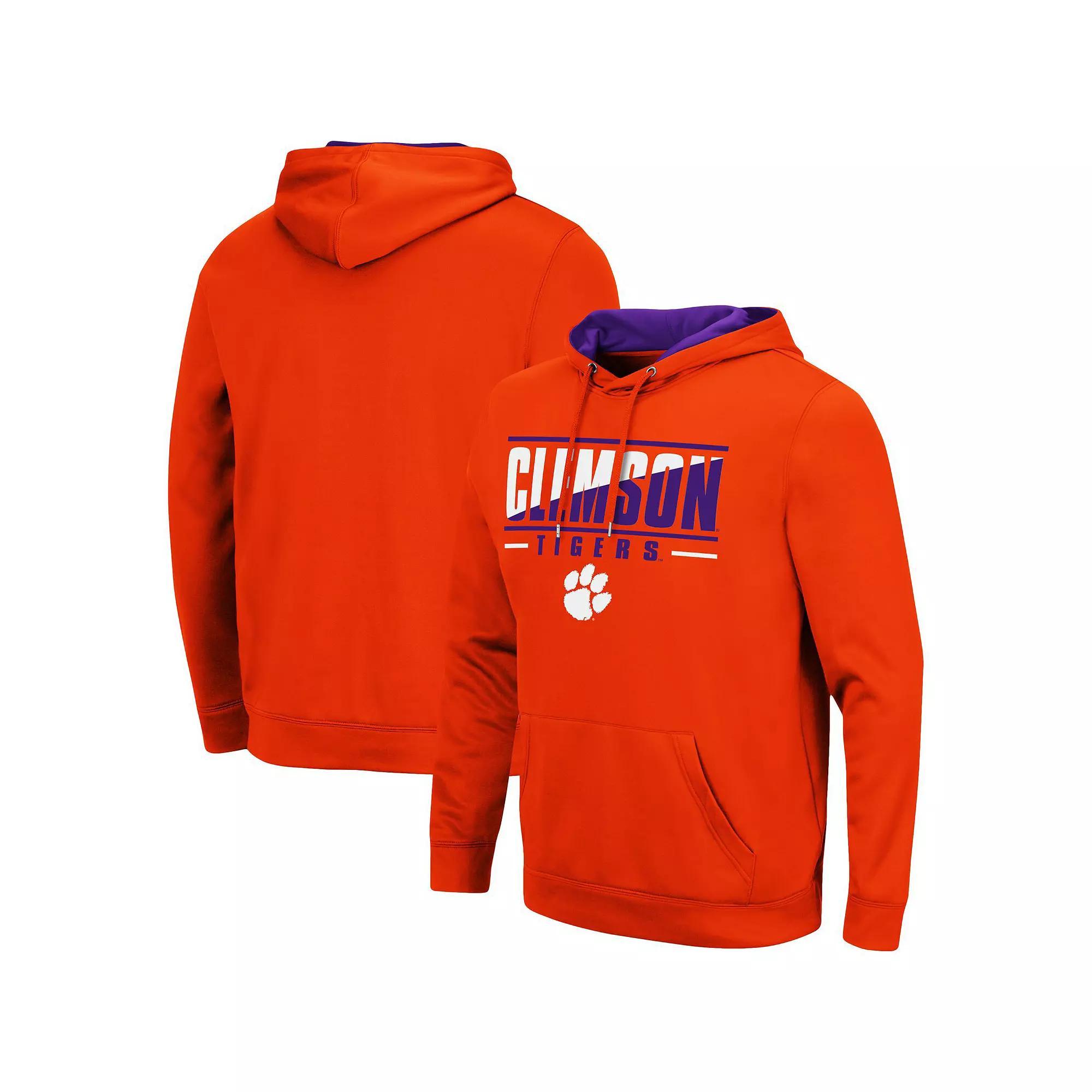 Men's Colosseum Orange Clemson Tigers Slash Stack 2.0 Pullover Hoodie, Size: XL Product Image