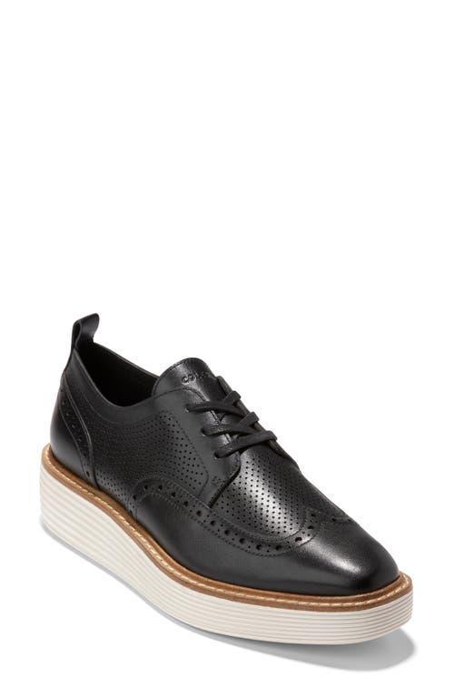 Cole Haan Originalgrand Platform Wing Tip Oxford Ivory) Women's Shoes Product Image