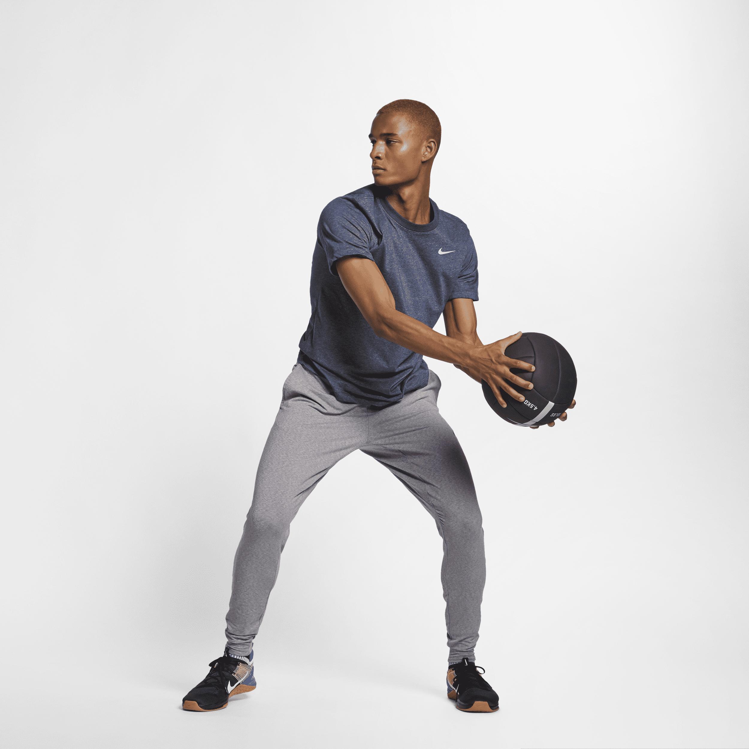 Men's Nike Dri-FIT Training Tee, Size: Small, Obsidian Grey Product Image