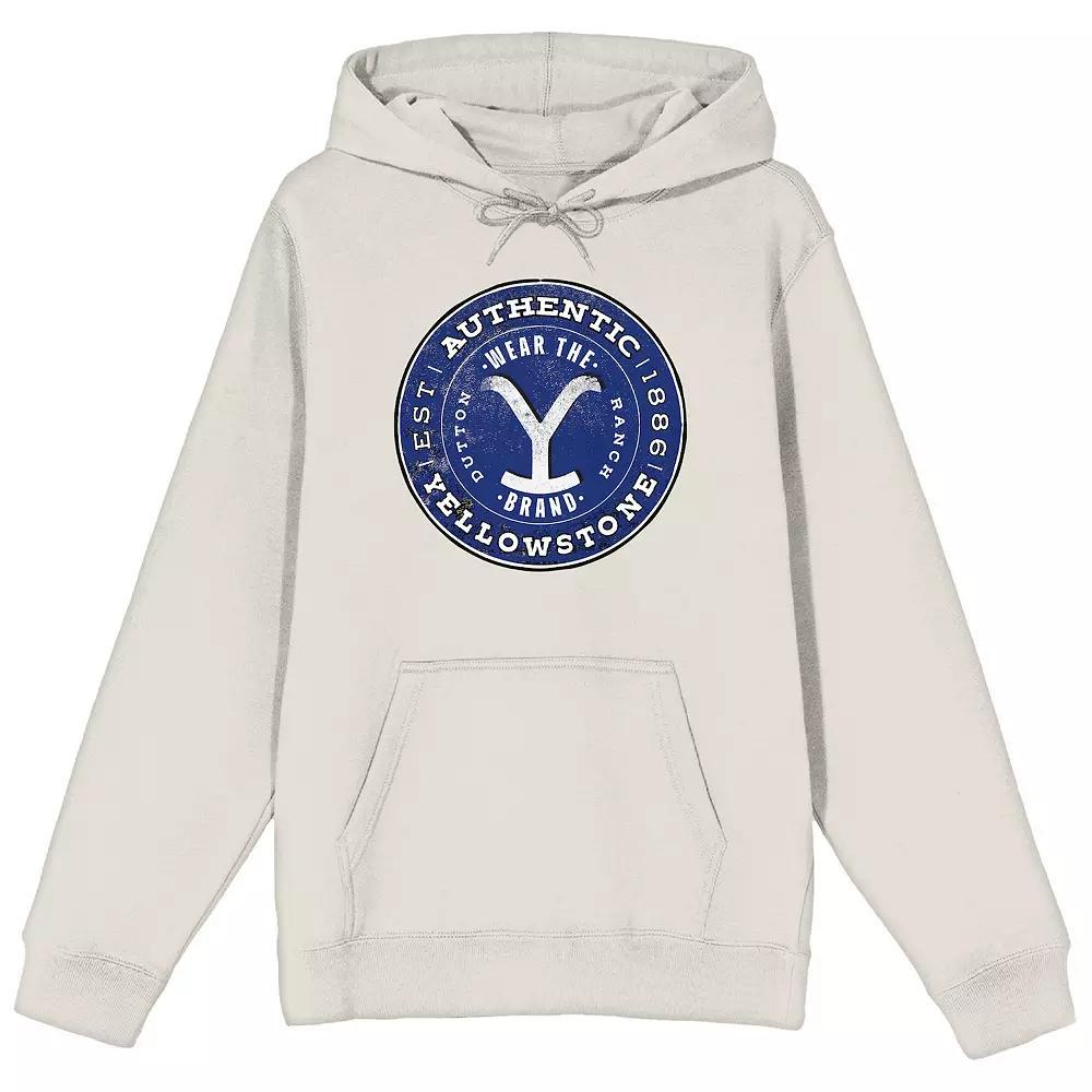 Men's Yellowstone Logo Hoodie, Size: XXL, White Product Image