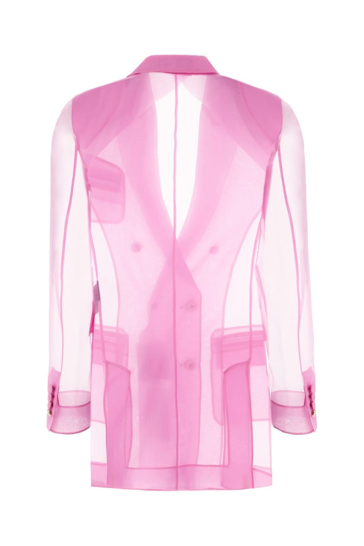 MAX MARA Fuchsia Silk Blazer In 057 Product Image