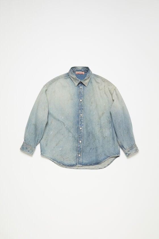 Denim button-up shirt Product Image