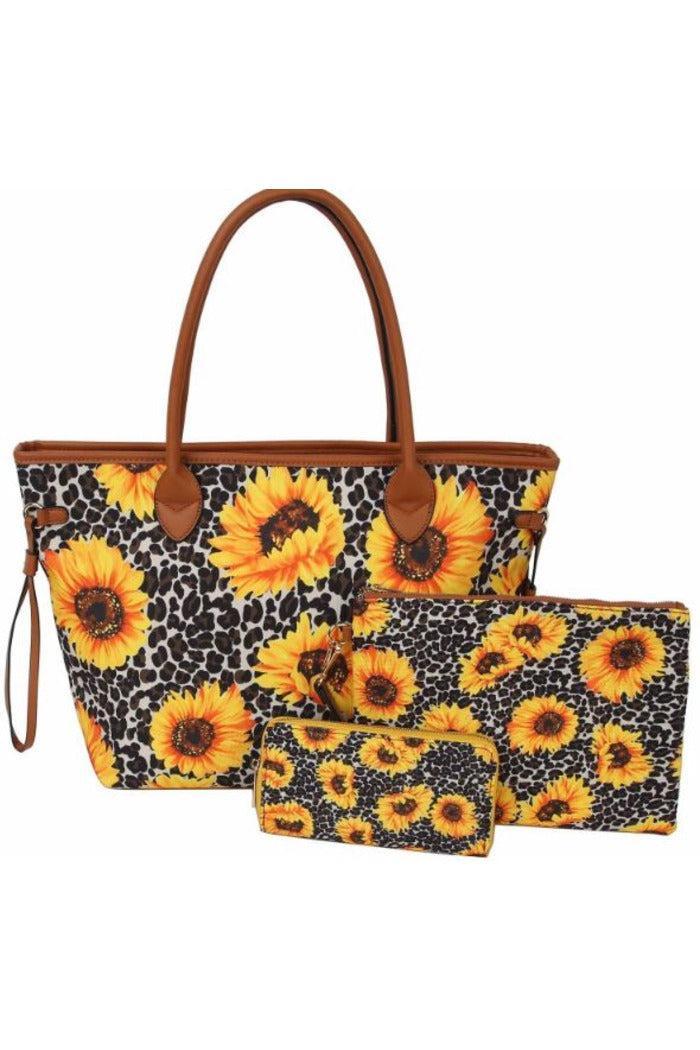 Leopard Cow Animal Flower Printed Wallet Product Image