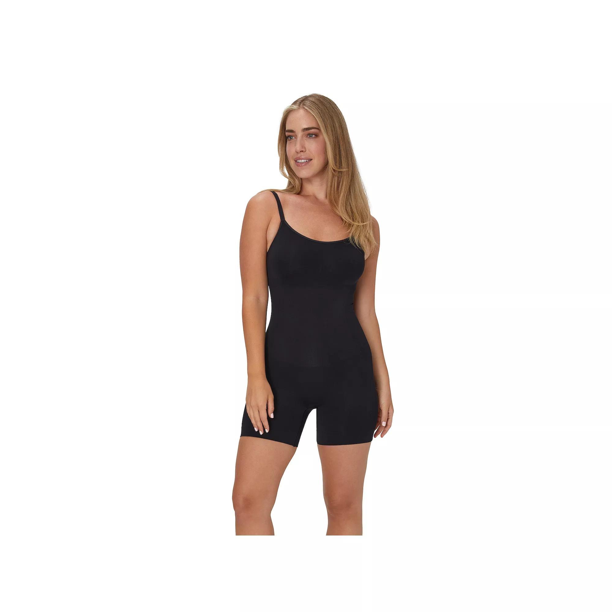 Women's Maidenform® Seamless Mid Thigh Bodysuit DMS834, Size: XXL, Black Product Image
