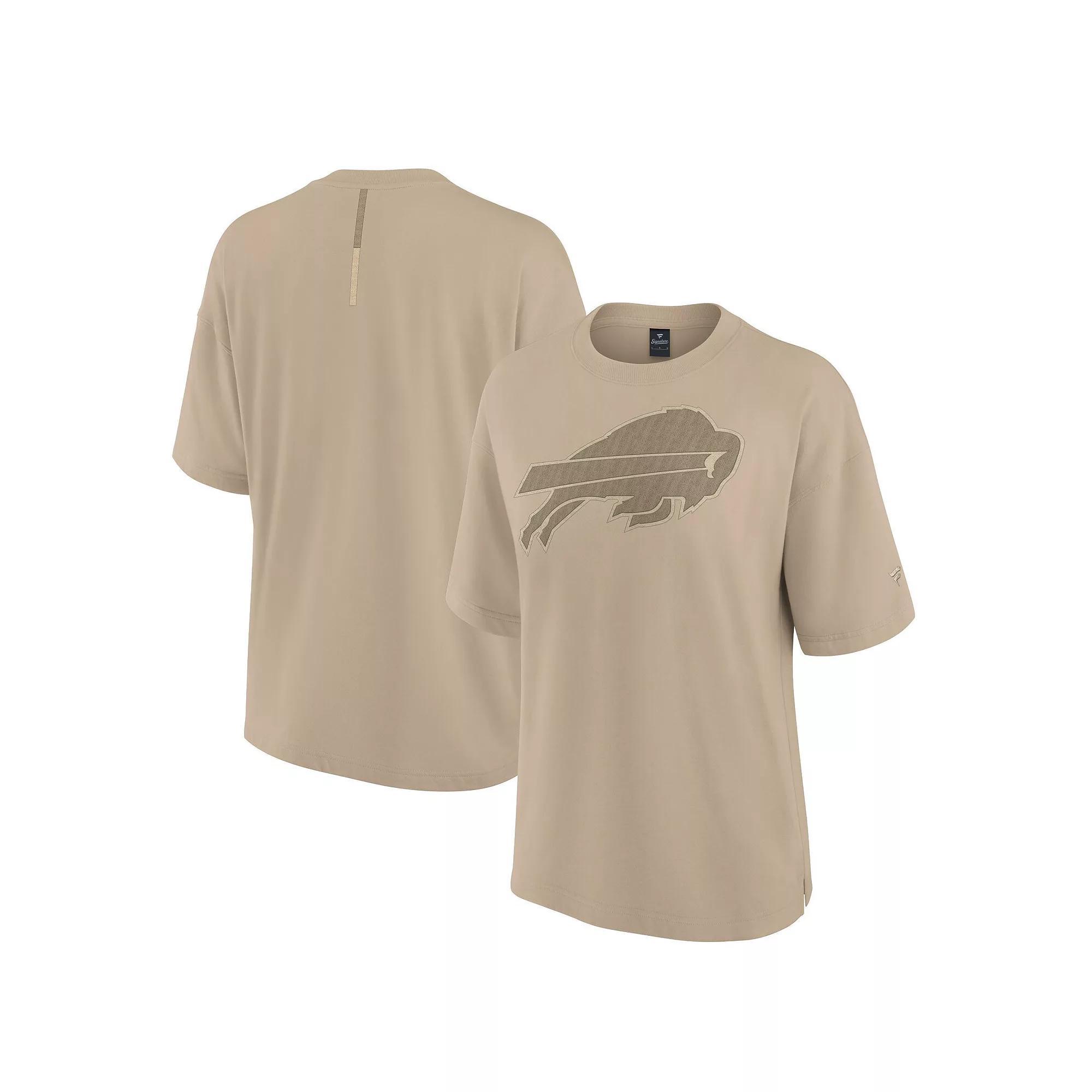 Women's Fanatics Signature Khaki Buffalo Bills Elements Oversized T-Shirt, Size: Small, Beig K Product Image