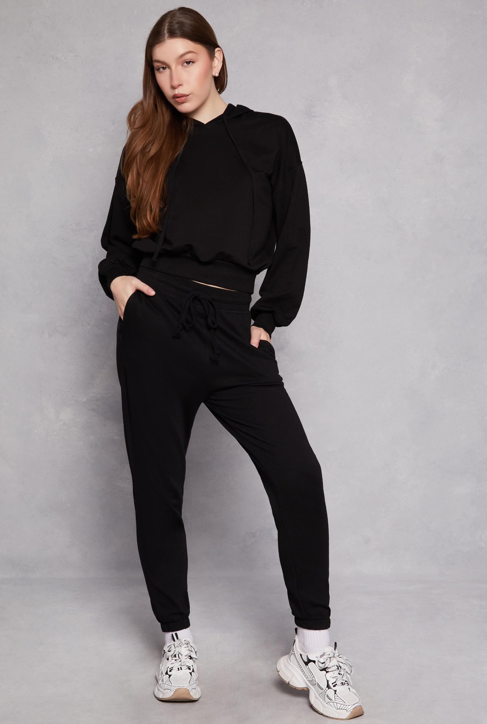 Womens Fleece Drawstring Sweatpants Product Image