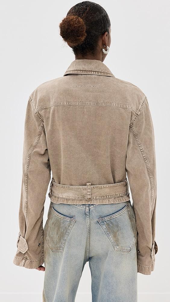 Acne Studios Cotton Canvas Biker Detail Jacket | Shopbop Product Image