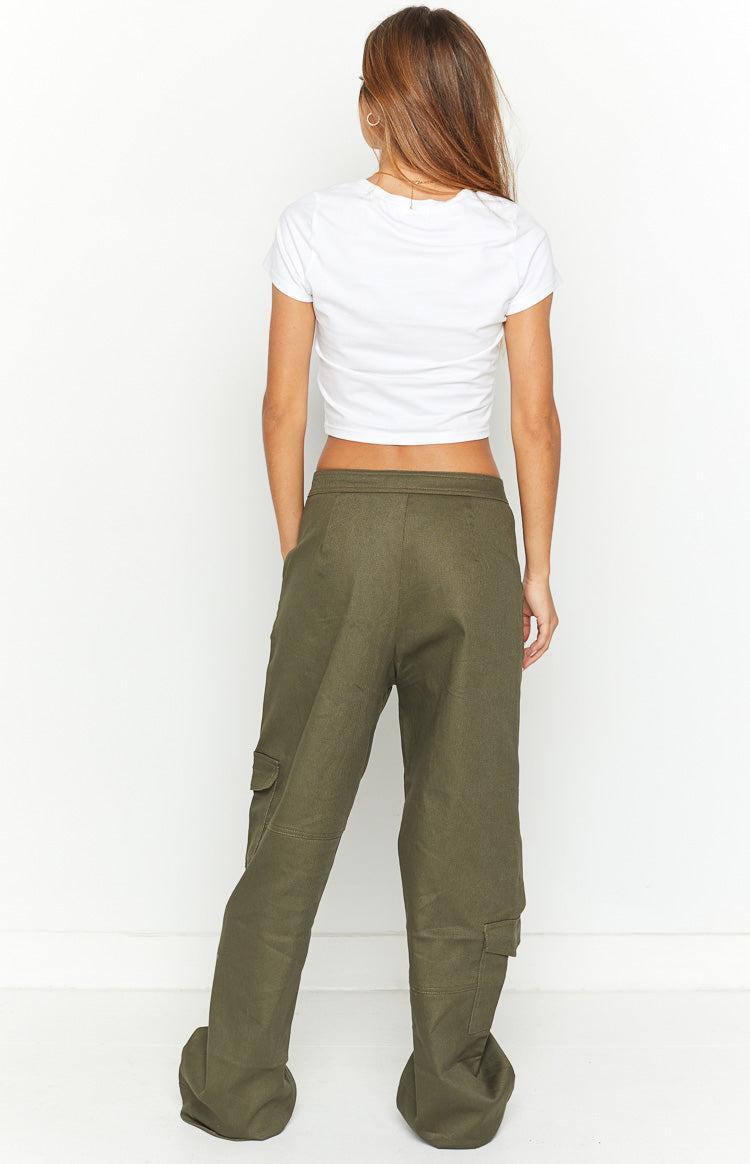 Josie Khaki Cargo Pants Product Image