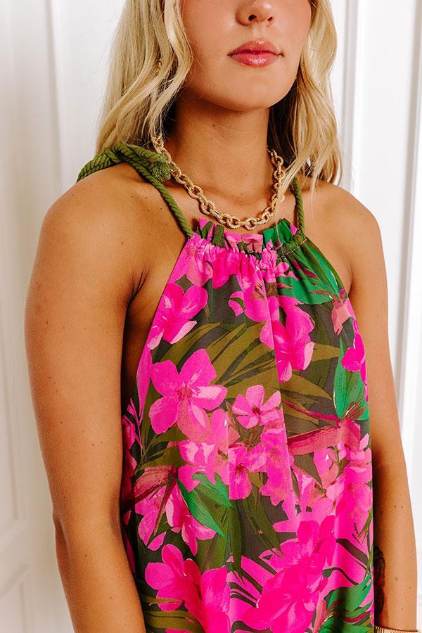 Daiquiris On The Patio Floral Mini Dress Product Image
