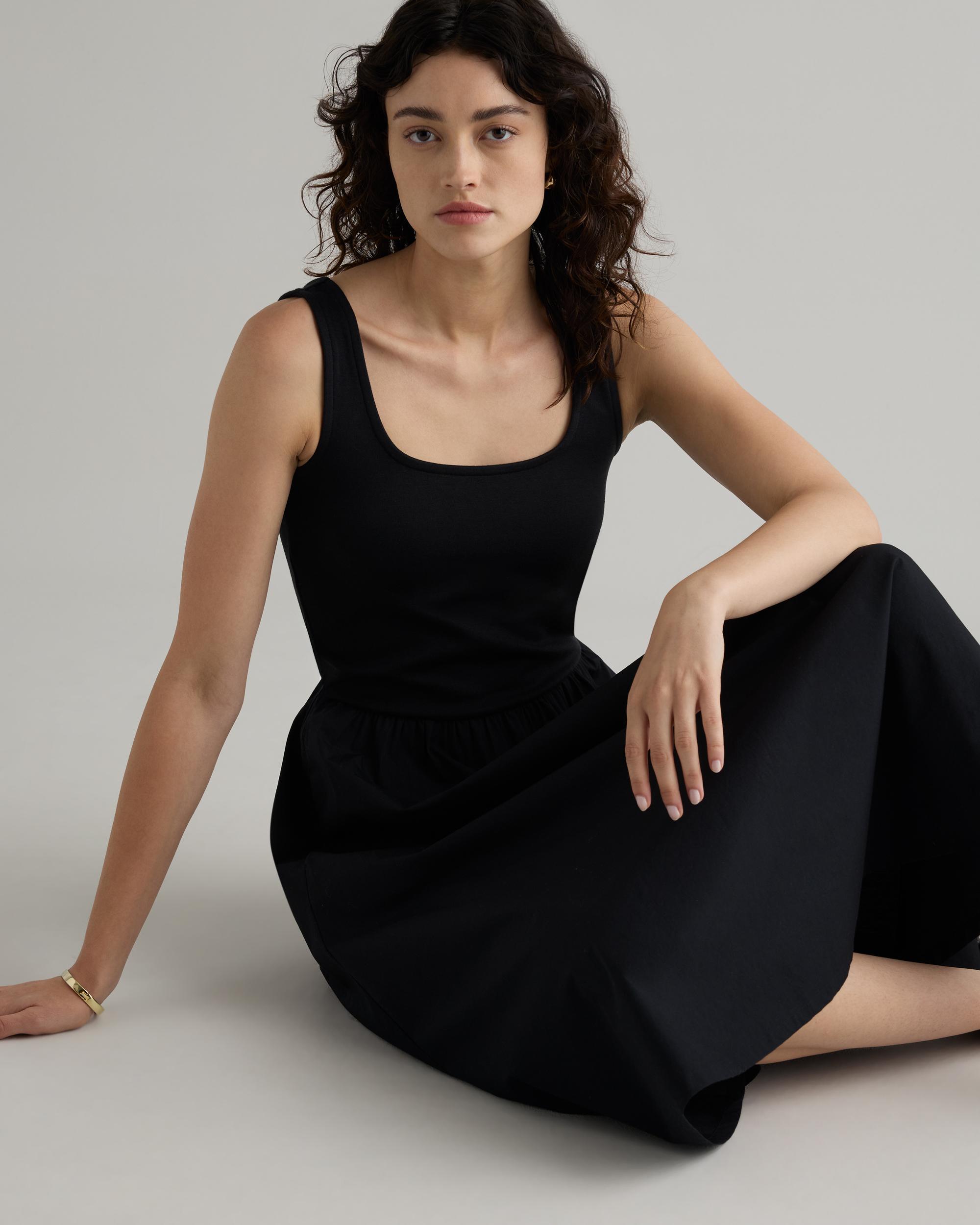 Quince | Women's Cotton Mixed Media Tank Top Dress Size XS, Cotton/Modal Product Image