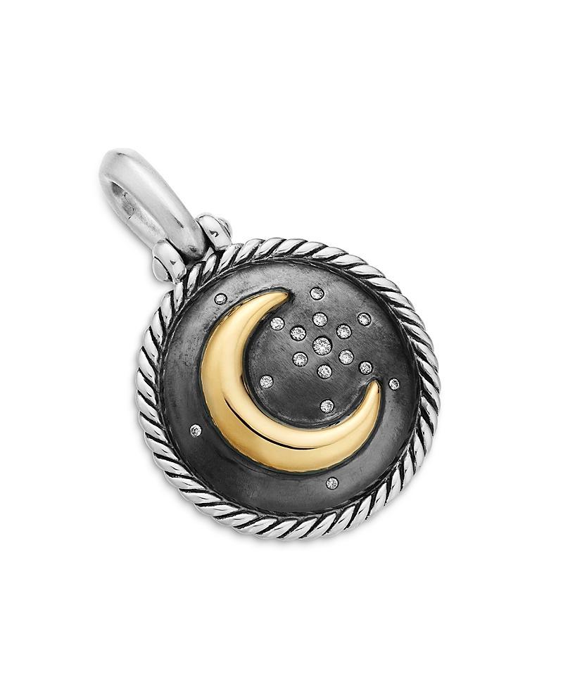 David Yurman Cable Collectibles Moon and Star Amulet with Diamonds and 18K Gold Product Image