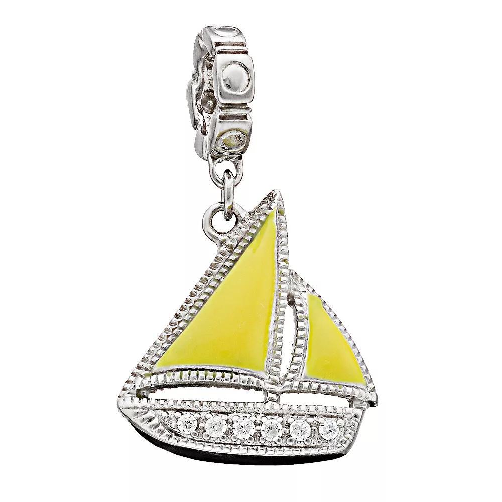 Lavish by TJM Sterling Silver Marcasite Yacht Charm, Women's Product Image