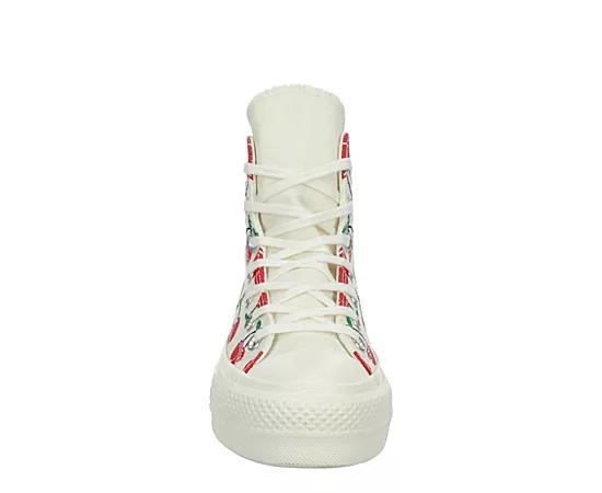 Womens Converse Chuck Taylor All Star Lift High-Top Sneaker - Egret / Cherries Product Image