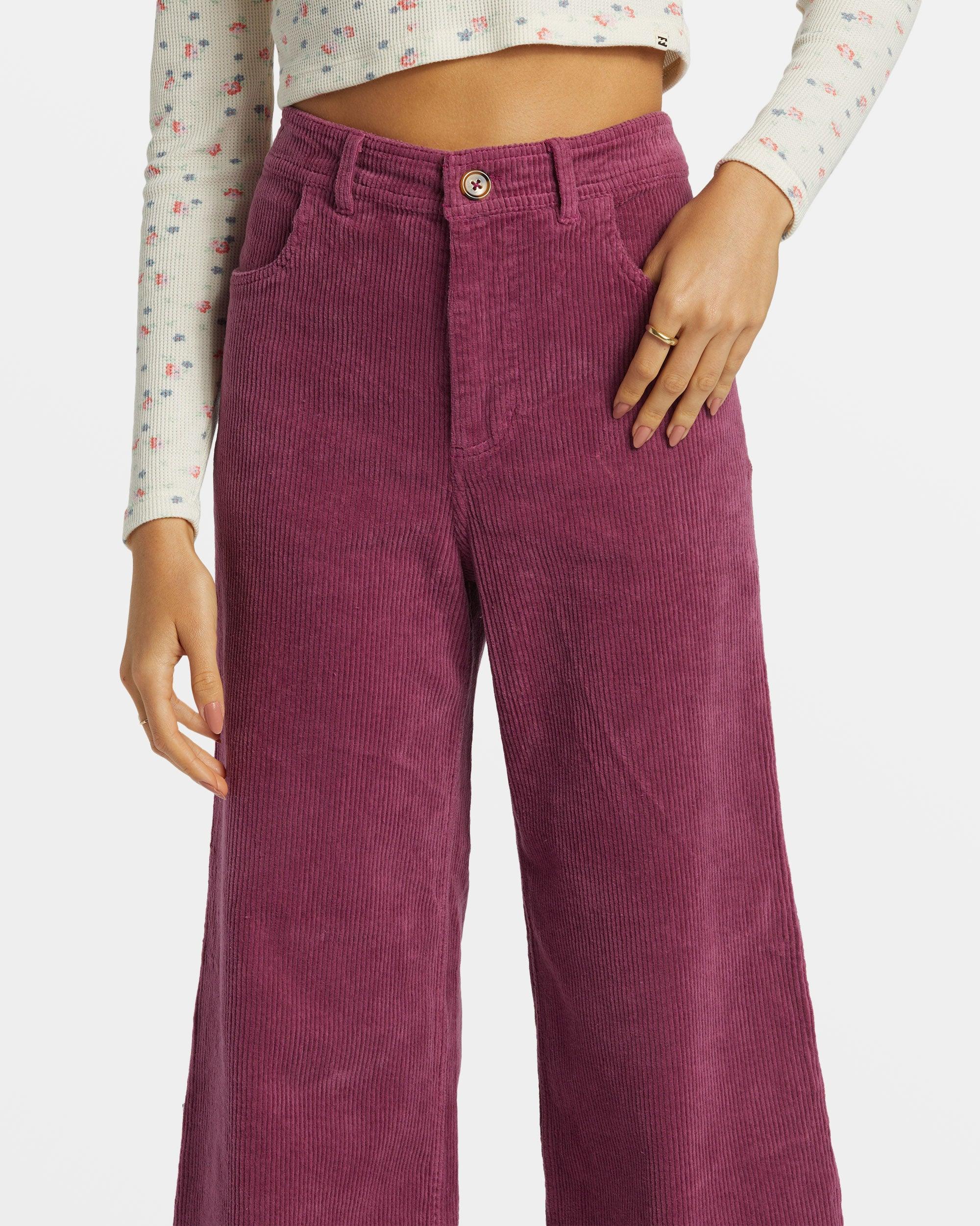 Be Free Corduroy Pants - Blackberry Female Product Image
