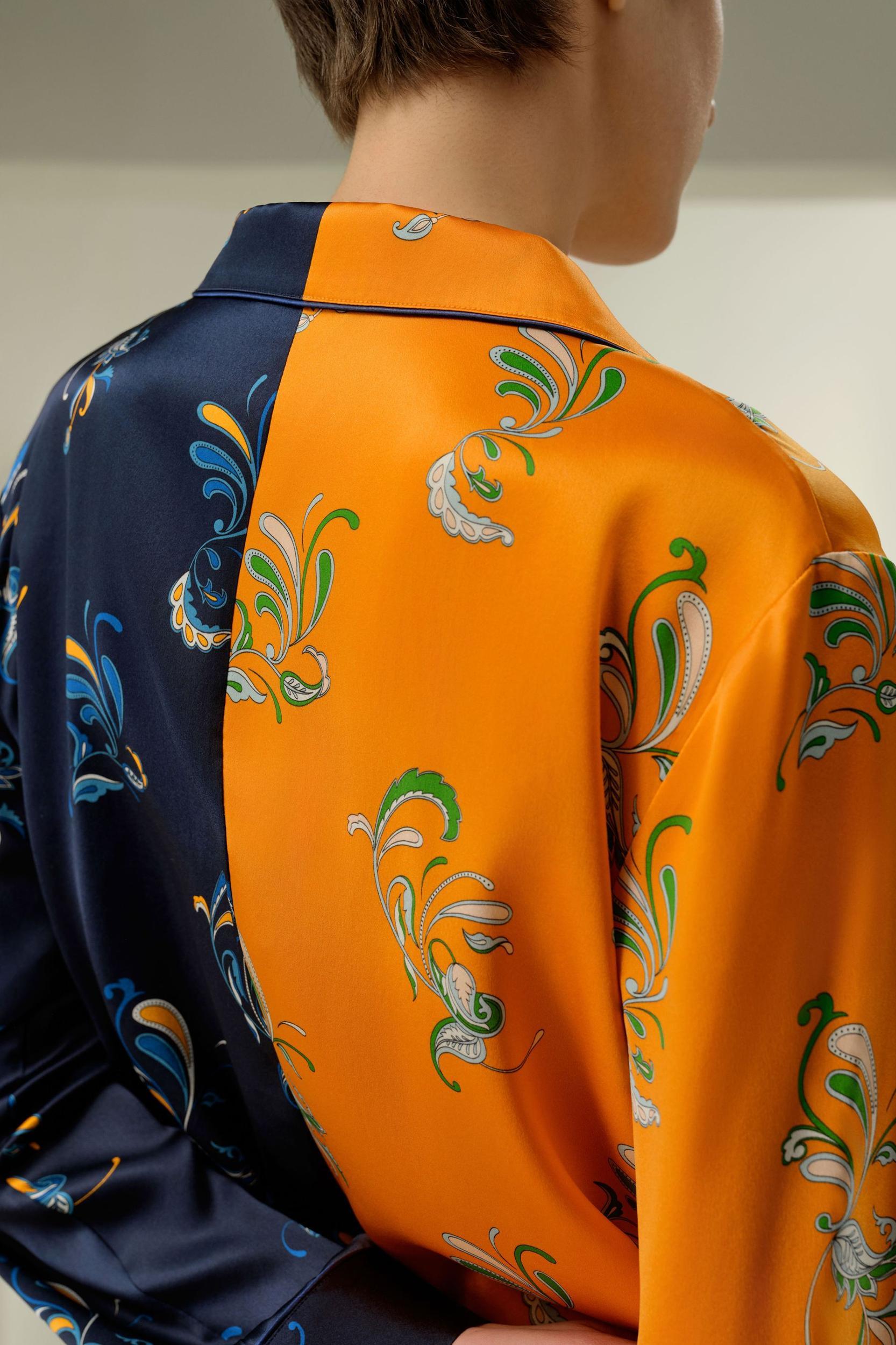 Two-Tone Printed Pajama Set Product Image