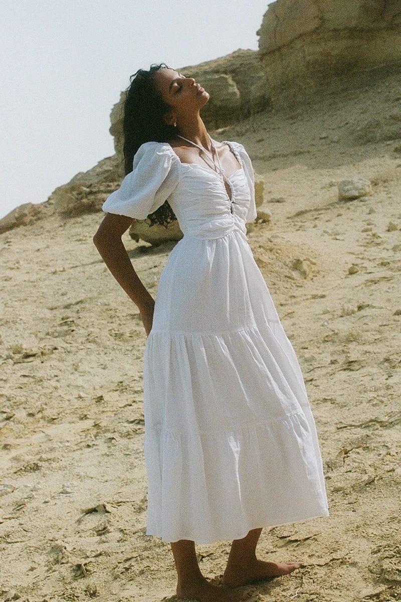 Palacio Midi Dress White - Final Sale Product Image