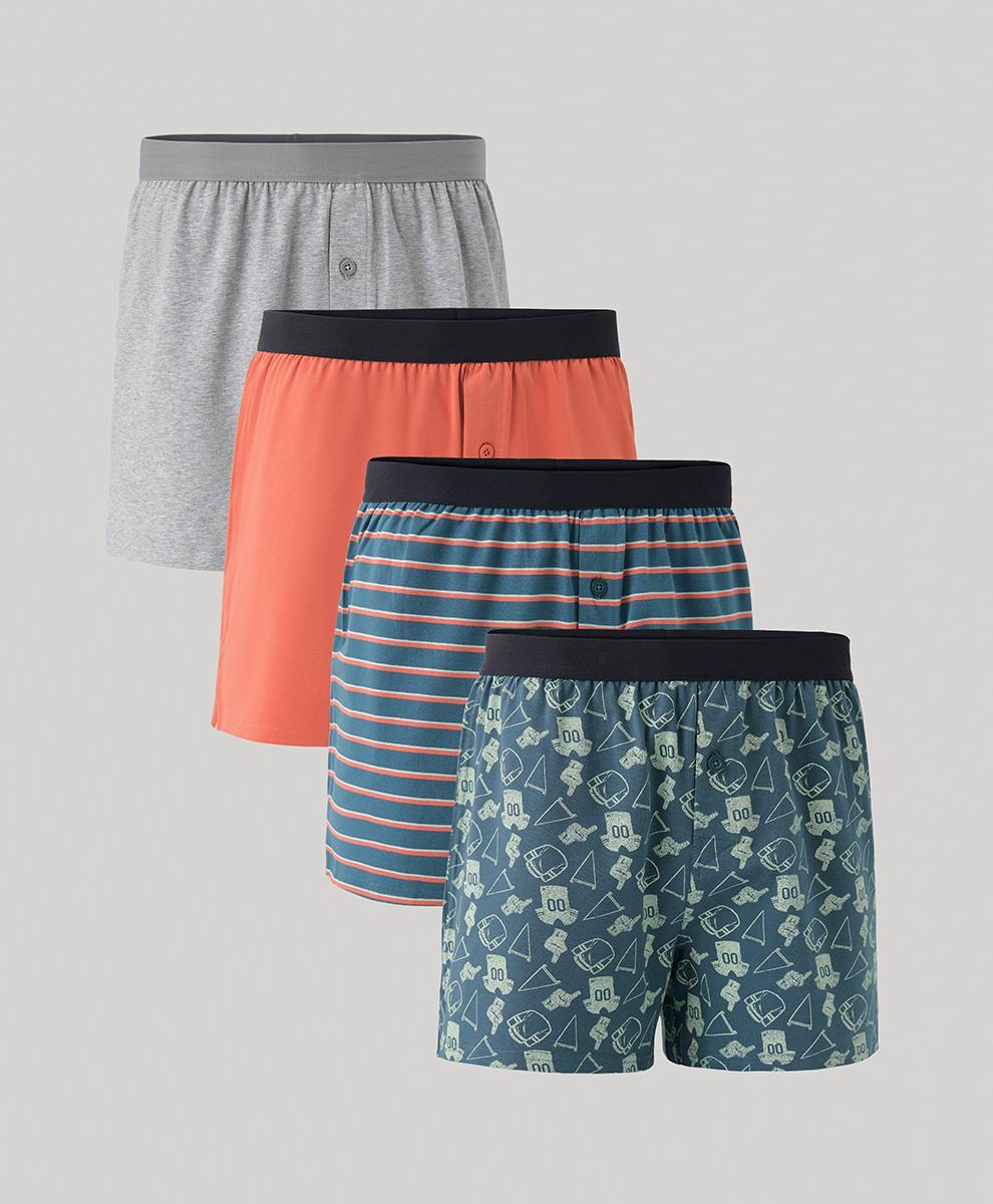 Mens Everyday Knit Boxer 4-Pack S Product Image