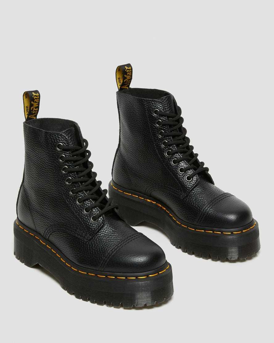 Dr Martens Sinclair flatform zip tumbled leather boots Product Image