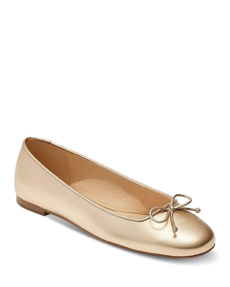 Jack Rogers Kenlyn Ballet Metallic Leather Bow Flats Product Image