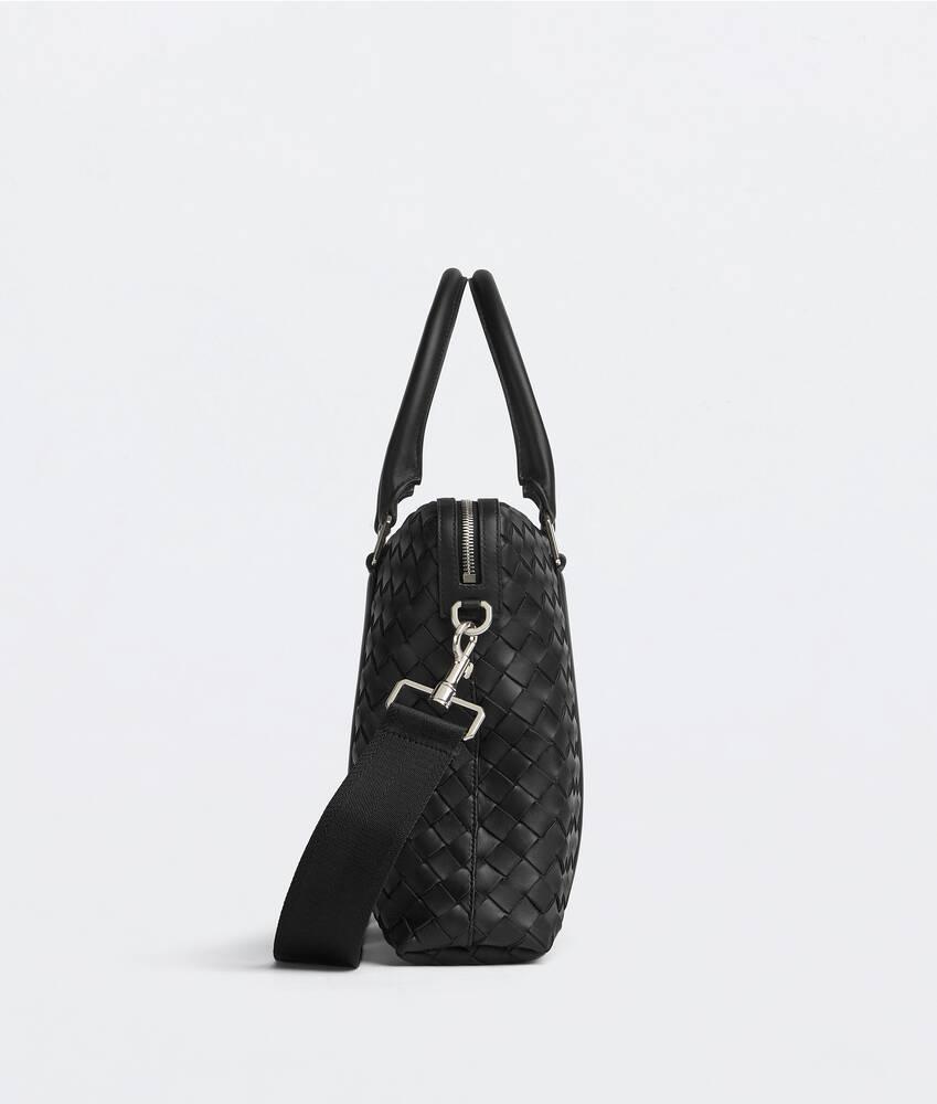 Men's Slim Intrecciato Briefcase in Black Product Image