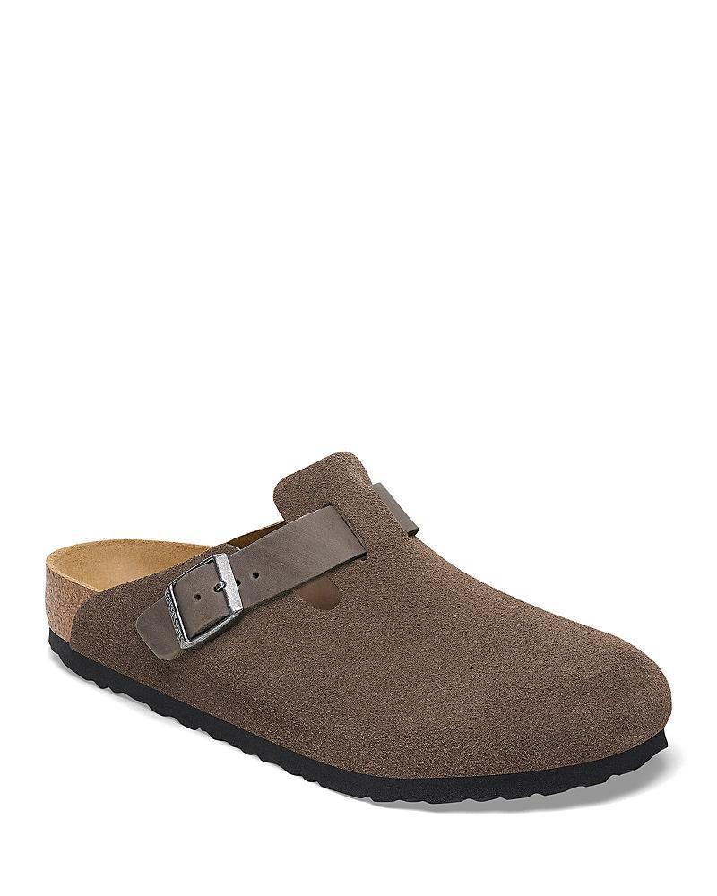 Birkenstock Mens Boston Clogs in Concrete Gray Product Image