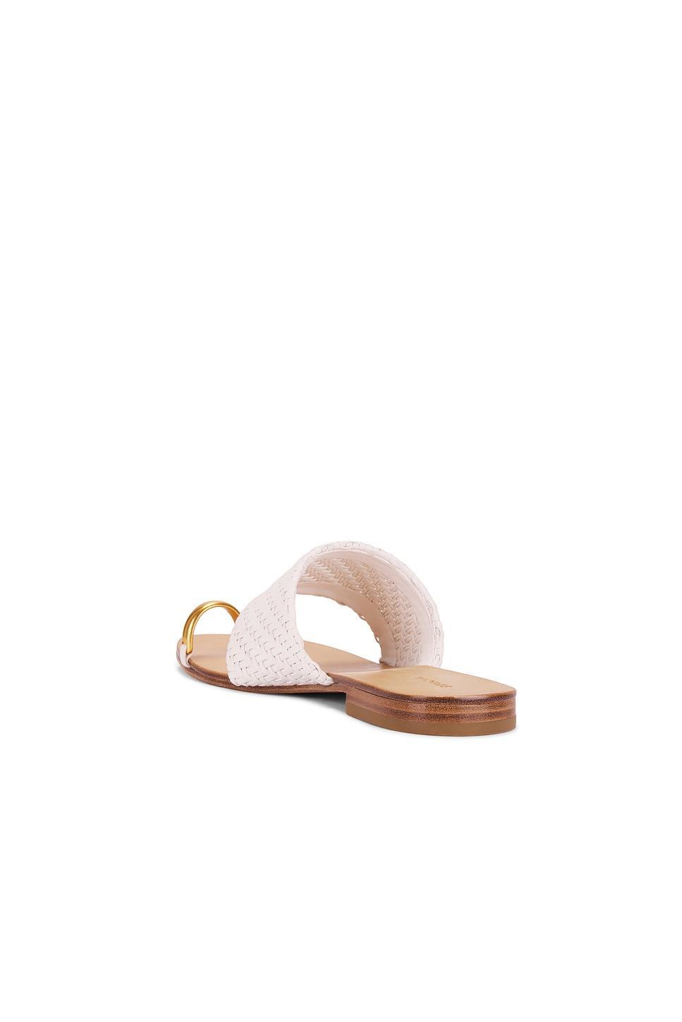 Ariana Woven Leather Sandal With Metal Toe Ring SIMKHAI Product Image