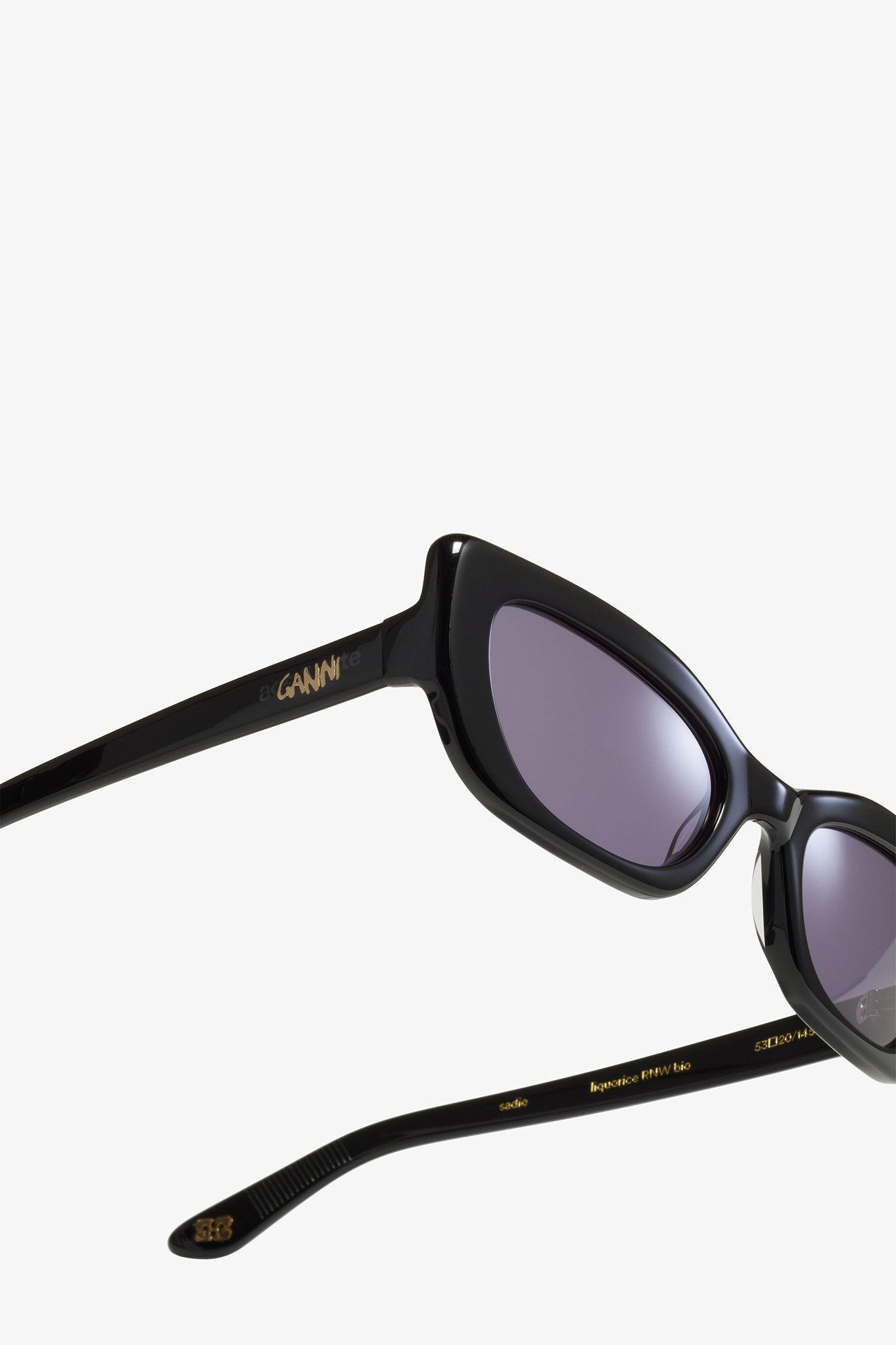 GANNI x Ace & Tate Black Sadie Sunglasses Product Image
