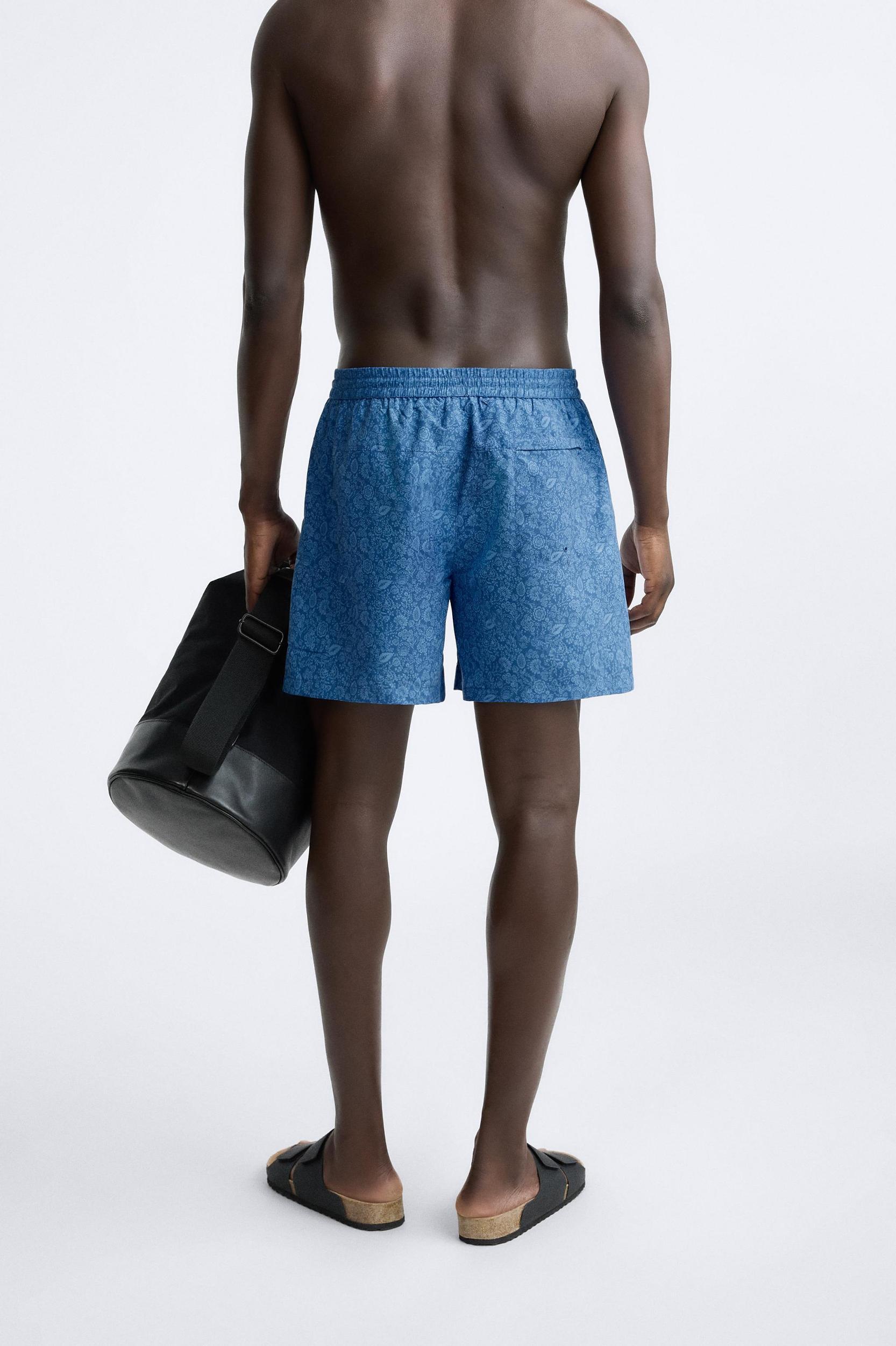 FLORAL PRINT SWIMMING TRUNKS Product Image