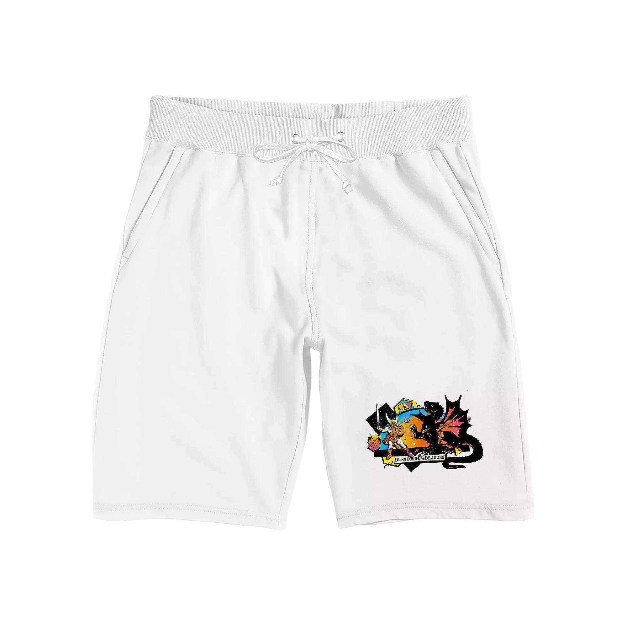 Men's Dungeons & Dragons 9" Sleep Shorts, Size: XXL, White Product Image