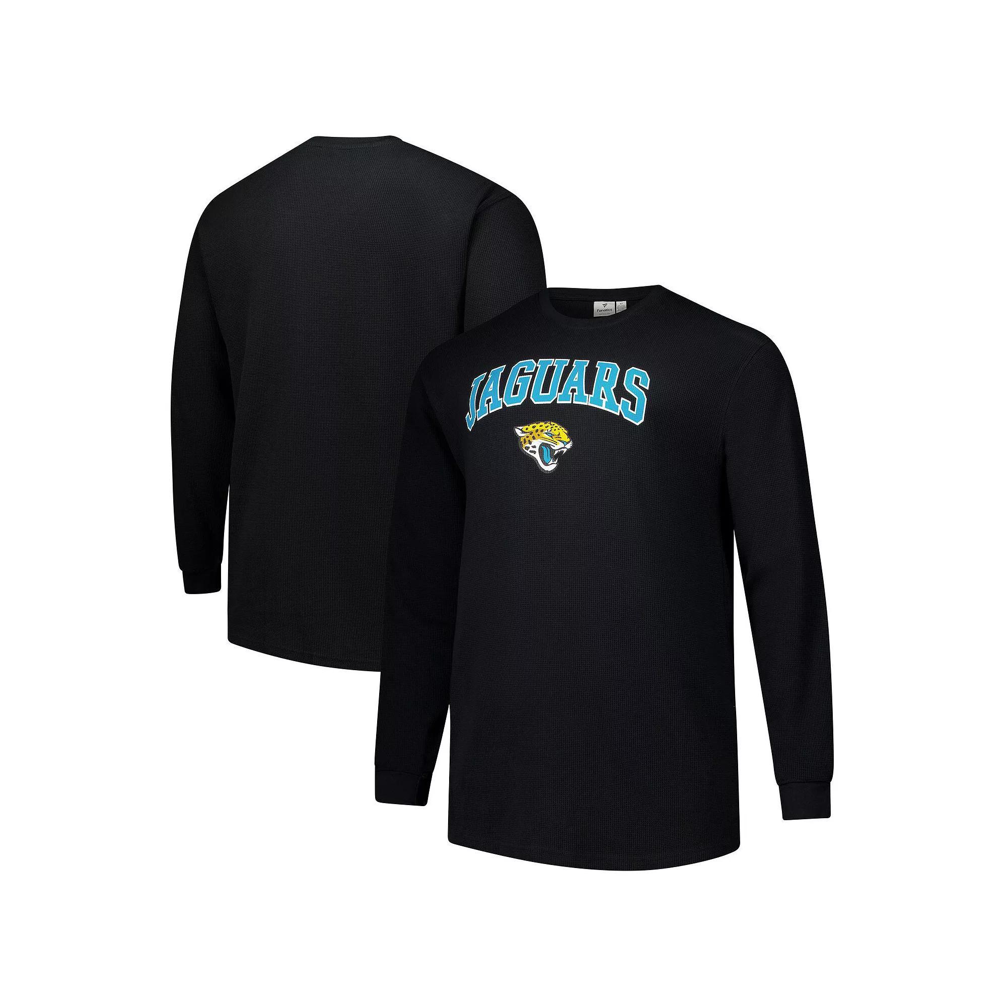 Men's Fanatics Black Jacksonville Jaguars Big & Tall Thermal Long Sleeve T-Shirt, Size: 5XB Product Image