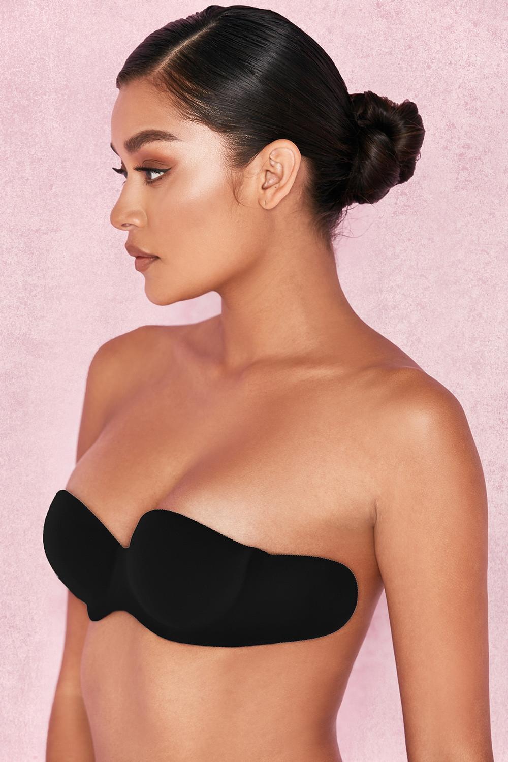 Strapless Backless Moulded Sticky Bra - Black Product Image