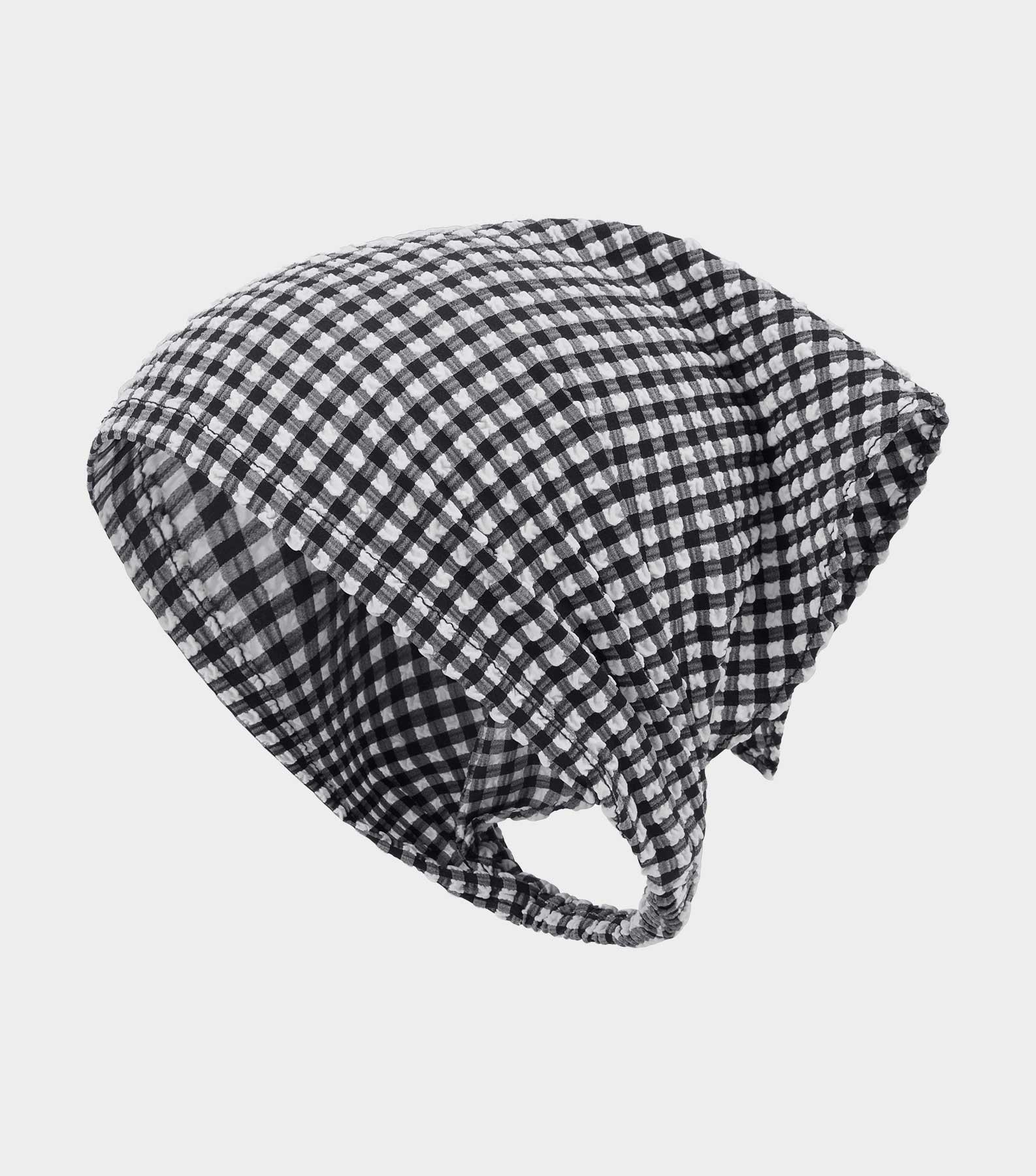 Sofia Gingham Headscarf - Black Gingham Product Image