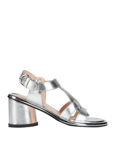 AGL ATTILIO GIUSTI LEOMBRUNI Agl Woman Sandals Silver Size 7.5 Leather Product Image