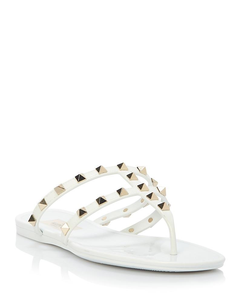 Valentino Garavani Womens Summer Rockstud Pvc Thong Sandals Product Image