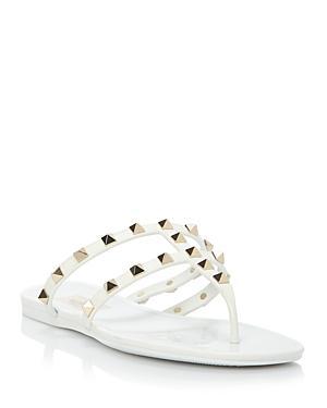 Valentino Garavani Womens Summer Rockstud Pvc Thong Sandals Product Image