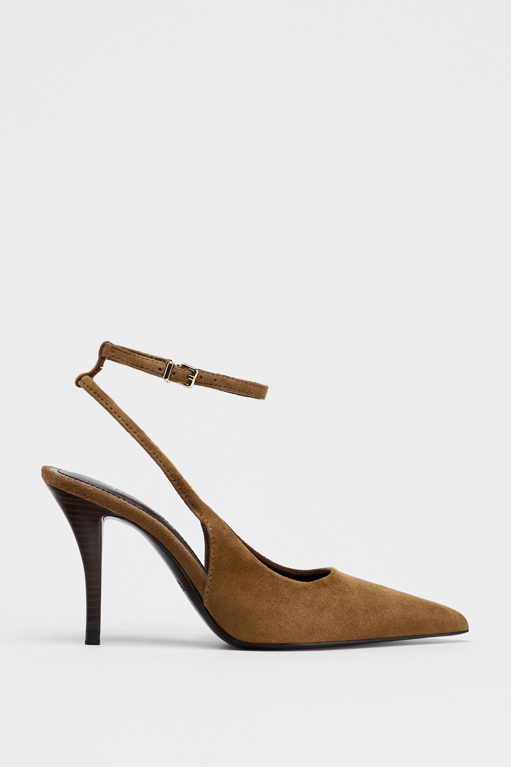SUEDE SLINGBACK HEELS Product Image