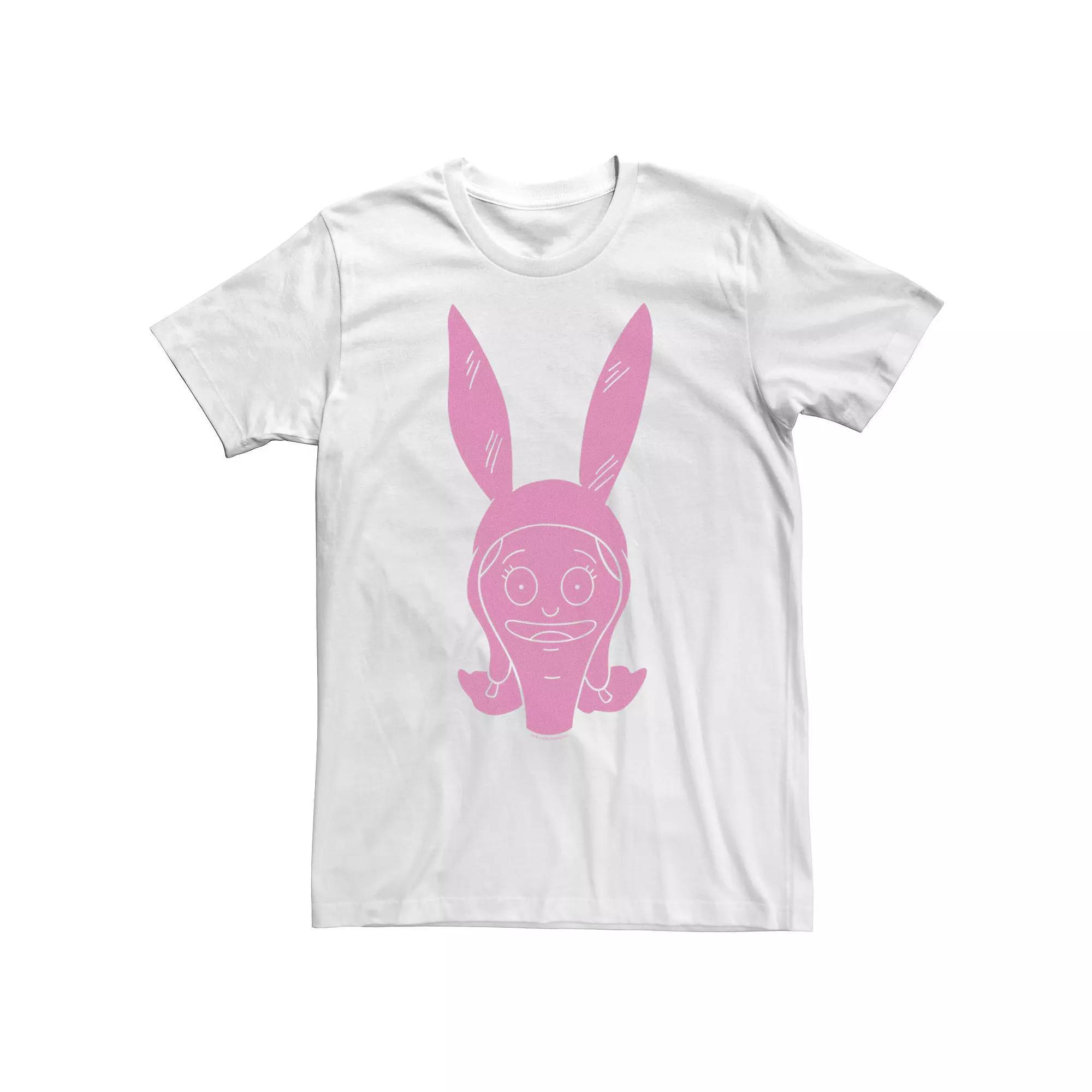 Men's Bob's Burgers Louise Pink Hue Big Head Portrait Tee, Size: XL, White Product Image
